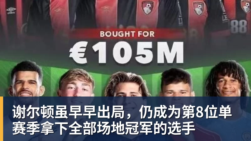开运体育谢尔顿虽早早出局，仍成为第8位单赛季拿下全部场地冠军的选手